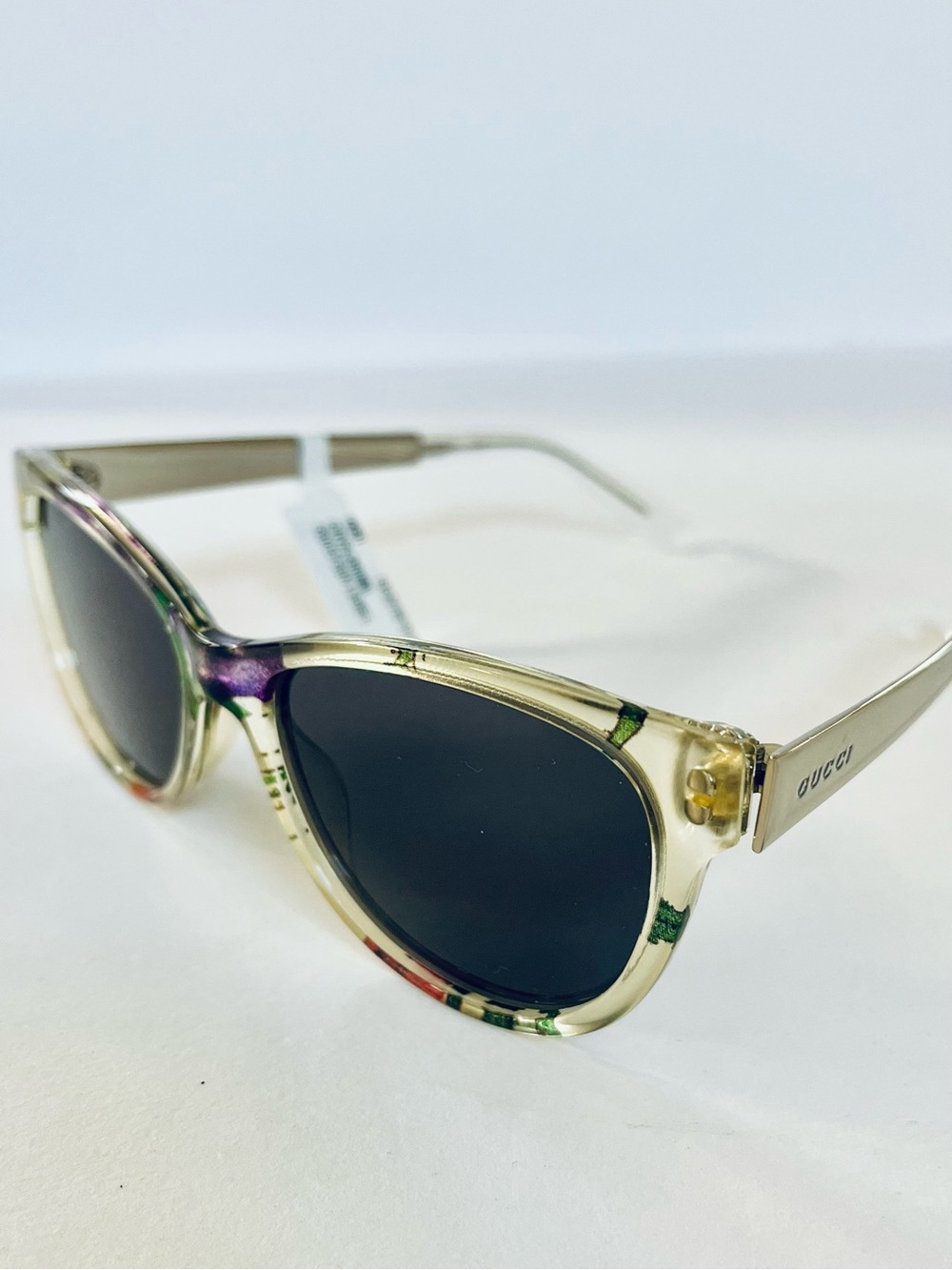 GUCCI SUNGLASSES GG 3742 2G2 140 OPTYL FLORA BUTTERFLY METALLIC TEMPLES - Picture 2 of 5